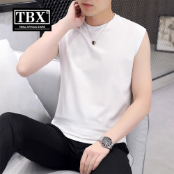 高級純棉全棉背心男士夏季薄款無袖t恤2025新款運動健身坎肩男款