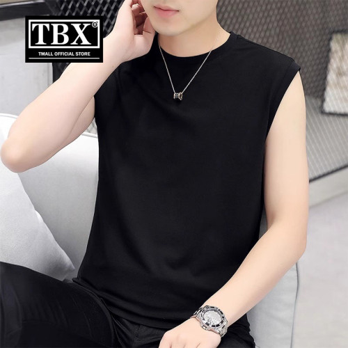 高級純棉全棉背心男士夏季薄款無袖t恤2025新款運動健身坎肩男款