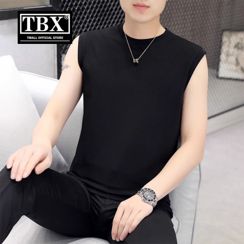 高級純棉全棉背心男士夏季薄款無袖t恤2025新款運動健身坎肩男款