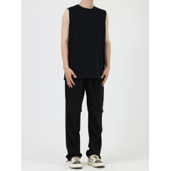 CEZPHISON基礎美式休閒運動背心夏季寬松純棉男士無袖T恤坎肩上衣