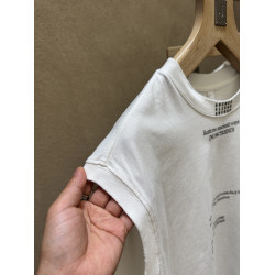 重磅320克！紥實質感！調性暈染 小領口印花 男士無袖T恤背心3753