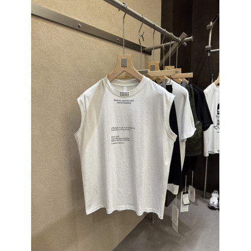 重磅320克！紥實質感！調性暈染 小領口印花 男士無袖T恤背心3753