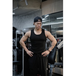 ZEKE LAB「緊身螺紋背心」基礎百搭內搭 純色復古美式休閒無袖T恤