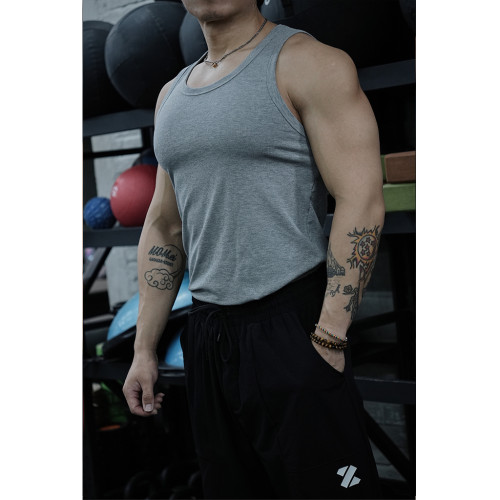 ZEKE LAB「緊身螺紋背心」基礎百搭內搭 純色復古美式休閒無袖T恤