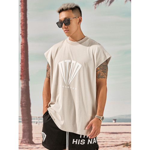 OOTC「Athlete」背心坎肩男無袖T恤重磅美式街頭運動寬松純棉健身