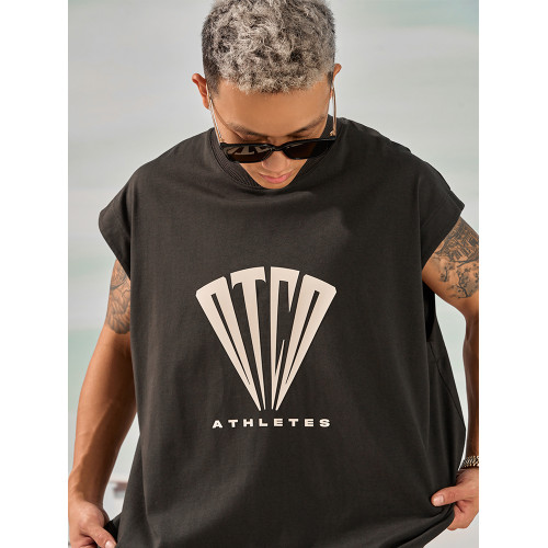 OOTC「Athlete」背心坎肩男無袖T恤重磅美式街頭運動寬松純棉健身