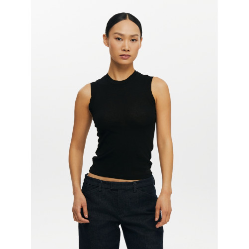 Oneup全棉薄款散邊設計女背心夏季外穿修身百搭透氣內搭打底上衣