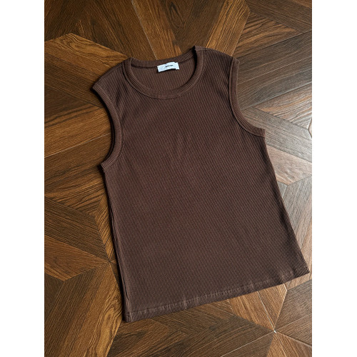 夏季螺紋坑條修身背心基礎款多色汗背心搭配日常純色T男女