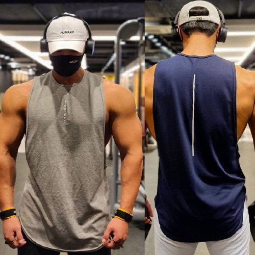 肌肉衫兄弟夏季薄男士運動無袖t恤健身訓練坎肩背心純棉T汗衫修身