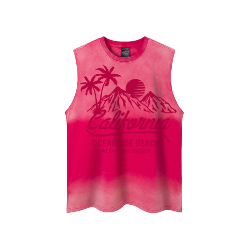 別致的少年美式潮牌復古寬松痞帥風外穿無袖坎肩背心男款夏季潮流