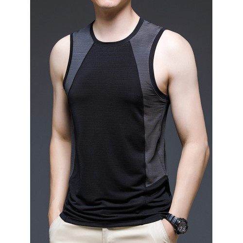 運動背心男夏季訓練服健身冰絲籃球寬松坎肩速乾無袖t恤跑步衣服