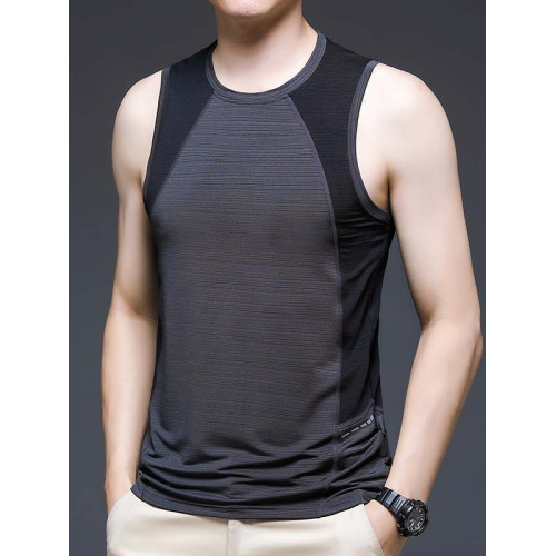 運動背心男夏季訓練服健身冰絲籃球寬松坎肩速乾無袖t恤跑步衣服
