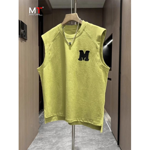 高級背心男士無袖t恤2025新款夏季坎肩寬松圓領休閒運動汗衫男款