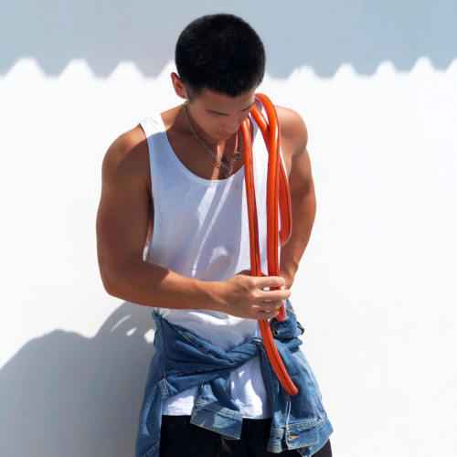 夏季美式百搭純色純棉背心健身無袖T恤全棉運動寬松打底衫潮2件裝