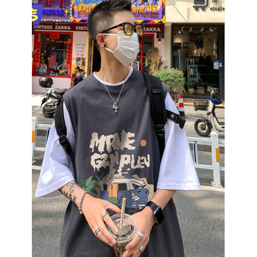 二道兩根筋男土背心二股無袖T恤跨欄小衫上衣服運動跑步褂頭啼血