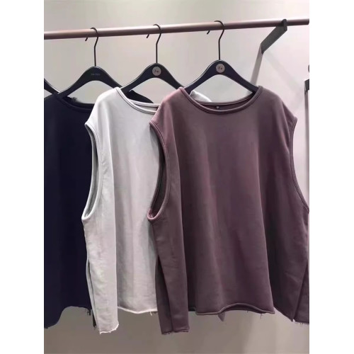 特大碼300斤慵懶垂感潮牌開叉上衣男女夏季寬松休閒嘻哈無袖背心2