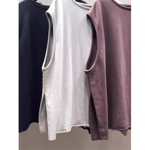 特大碼300斤慵懶垂感潮牌開叉上衣男女夏季寬松休閒嘻哈無袖背心2