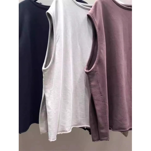 特大碼300斤慵懶垂感潮牌開叉上衣男女夏季寬松休閒嘻哈無袖背心2