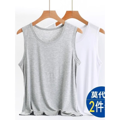 皮爾卡丹背心男款夏季圓領坎肩上衣薄款老頭打底汗衫吊帶無袖t恤