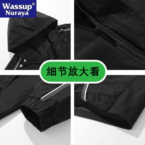 WASSUP Nuraya潮牌山系防水沖鋒外套男2025春秋新款青年戶外夾克