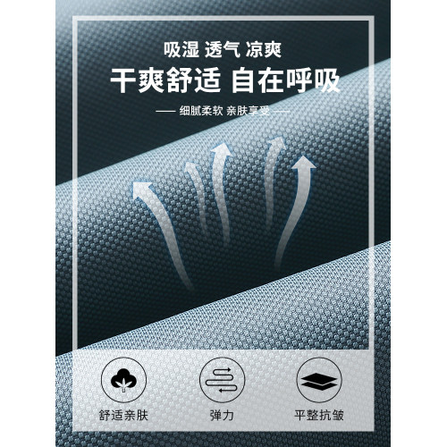 啄木鳥春秋男士翻領長袖T恤冰絲POLO衫絲光棉打底衫商務男裝上衣C