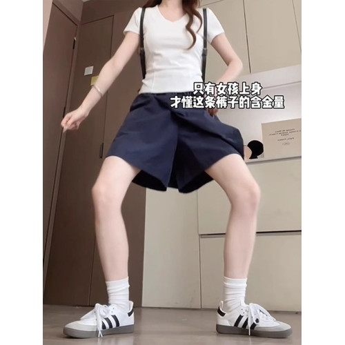 山本工裝五分褲裙女夏季薄款大碼胖mm高腰顯瘦防走光a字運動短裙
