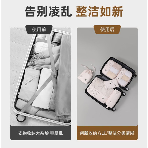 行李箱衣服收納袋旅行六件套收納神器衣物旅遊分袋整理收納包袋子