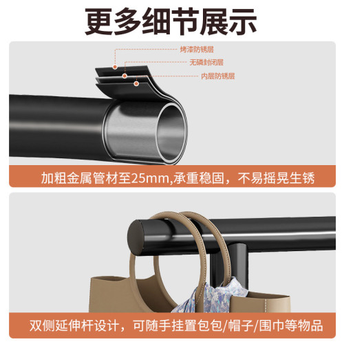 晾衣架落地家用陽台單桿晾曬衣服宿舍簡易衣帽架子臥室掛衣架室內