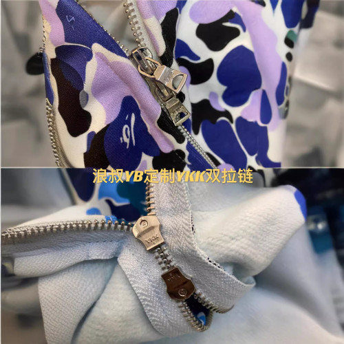 潮牌BAPE鯊魚迷彩拉鍊衛衣男女情侶款寬松純棉加絨連帽開衫外套男