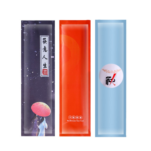一次性餐具包竹筷子三四件套銅版紙四邊封雙淋膜牛皮紙可