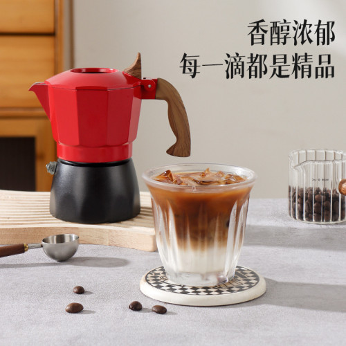 新款意式萃取咖啡壺煮咖啡摩卡壺雙閥摩卡壺咖啡比樂蒂器具