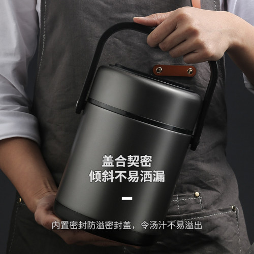 304不鏽鋼保溫飯盒家用大容量保溫桶三層便當盒成人學生可攜式提鍋