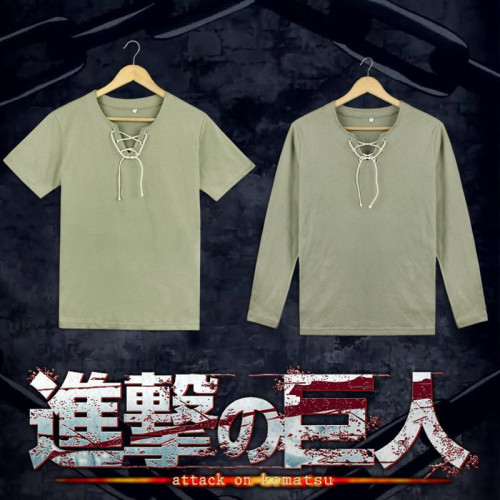 漫龍 進擊的巨人 鹿野修哉 艾倫·耶格爾長袖短袖打底t恤 COS夏季