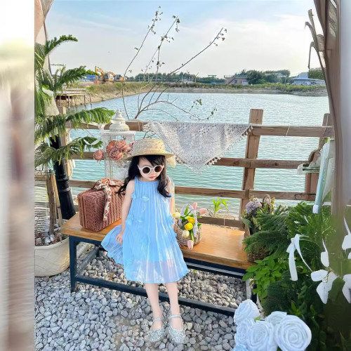 韓國花朵吊帶親子連衣裙三亞海邊度假長裙夏季母女裝沙灘裙仙女裙
