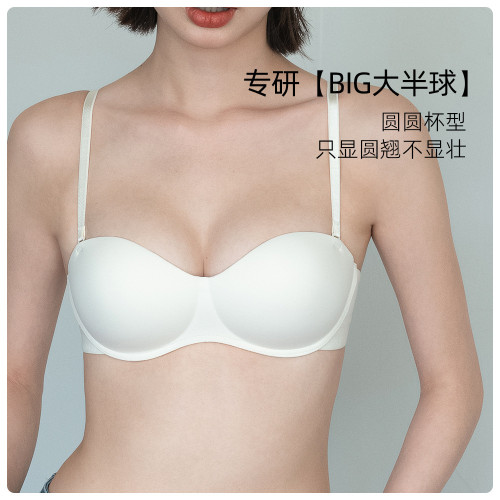 無痕內衣女小胸聚攏軟支撐無鋼圈上托收副乳防下垂無肩帶文胸