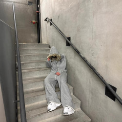 歐美絨毛帽子衛衣印花圖案長袖套頭連帽衫復古外套街頭潮流y2k