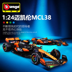 比美高1:24F1賽車2024邁阿密MCL38邁凱倫仿真合金汽車模型玩具車