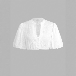 2025夏季新款 啤酒節Dirndl 巴伐利亞服飾束腰紐釦羽絨燈籠袖上衣