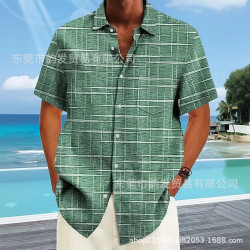 2025獨立站新款休閒元素夏季口袋短袖襯衫