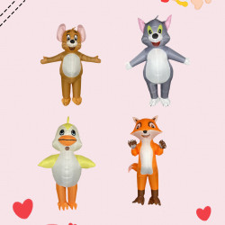 道具派對表演充氣可愛動物玩偶服充氣服裝萬聖節派對動物充氣
