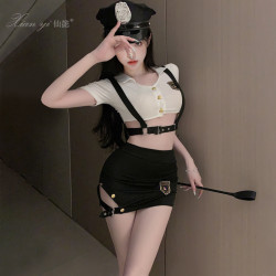 仙懿情趣內衣女警cos製服免脫包臀裙空姐純欲性趣約會戰袍誘惑683