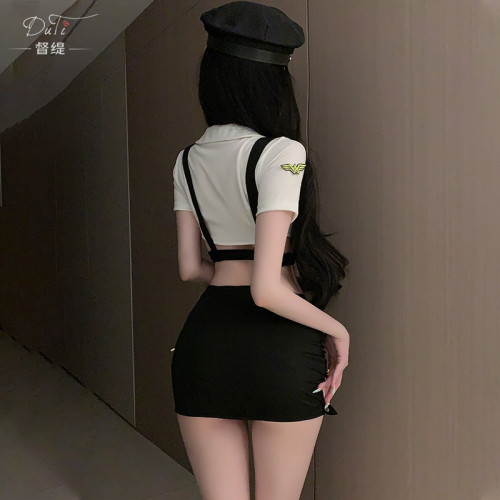 仙懿情趣內衣女警cos製服免脫包臀裙空姐純欲性趣約會戰袍誘惑683