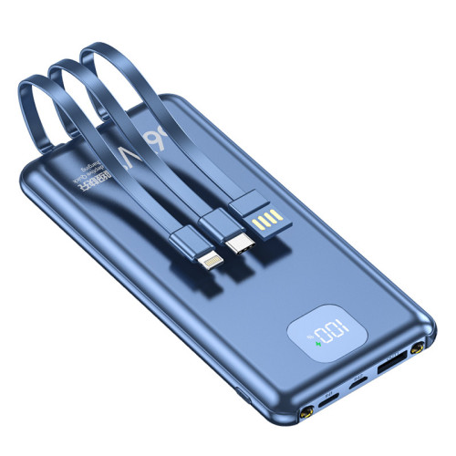 20000安培超級快充自帶線充電寶 通用雙向PD66W快充行動電源 20000安培超級快充自帶線充電寶 通用雙向PD66W快充行動電源