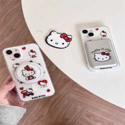 可愛Kitty適用於iPhone17pro手機殼蘋果16/13磁吸支架卡包15/14女