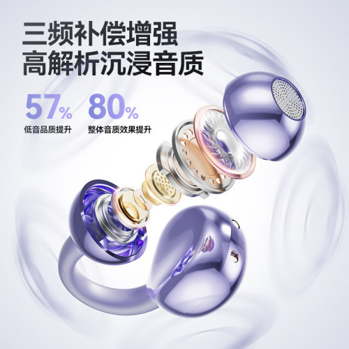 2025新款智能翻譯M91耳夾式無線藍牙耳機骨傳導運動不入耳開放式