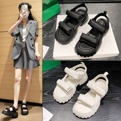 2025新款涼鞋女厚底夏季時尚網紅女生休閒鞋子