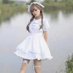 原創  超萌鏤空愛心兔女僕 洛麗塔COSPLAY演出服大碼