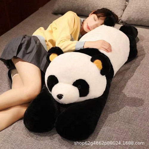 熊貓玩偶床上睡覺趴趴熊長條抱抱熊公仔布娃娃毛絨玩具女生日禮物