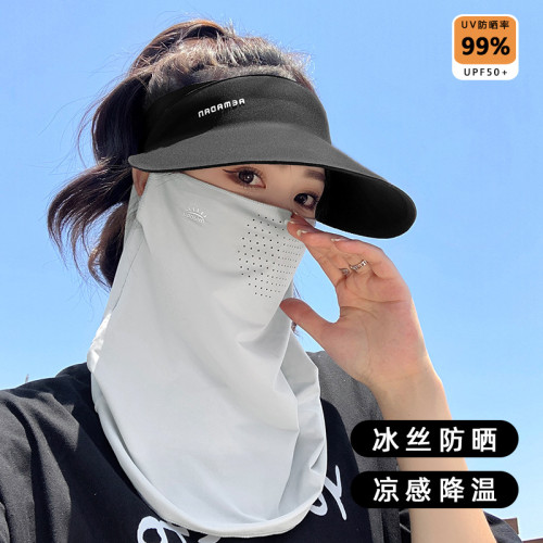 冰絲防曬面罩全臉防紫外線口罩防曬遮脖子騎行面罩男女夏遮陽臉罩