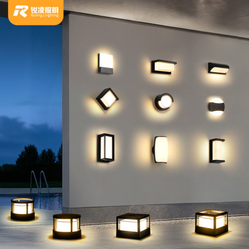 爆款新中式led防水防潮現代簡約走廊過道燈感應戶外防水壁燈